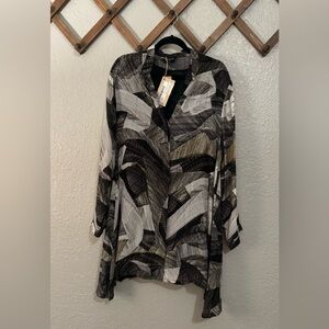 Raag Thompson + Hanson Mundy Print Shirtdress - Size L NWT